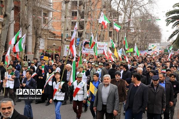 راهپیمایی ۲۲ بهمن در شهر ساری