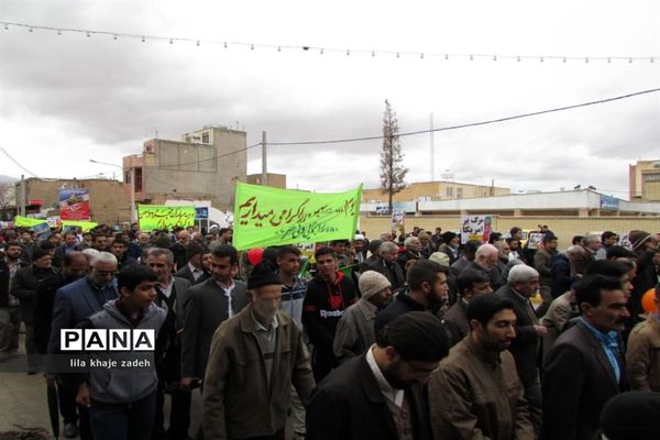 مراسم راهپیمایی 22 بهمن در نی ریز