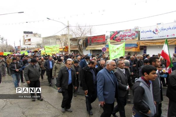 مراسم راهپیمایی 22 بهمن در نی ریز