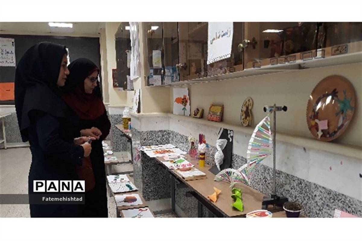 نمایشگاه دست سازه ها در دبیرستان پویندگان مسجدسلیمان