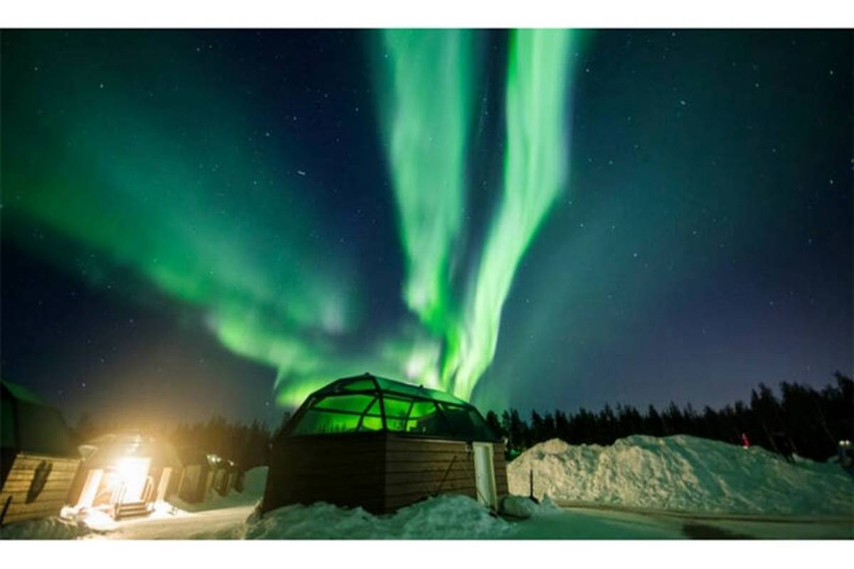 شفق قطبی در آسمان فنلاند + تصاویر