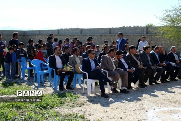 کلنگ زنی مدرسه خیریه‌ساز در روستای هَرَج بخش اَسیر