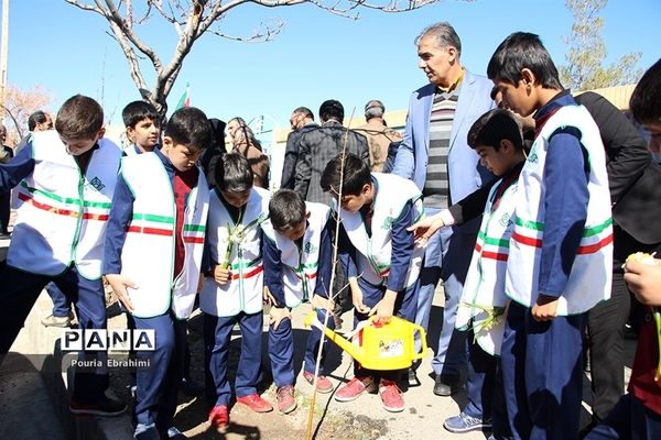 برگزاری آیین درختکاری  دردبستان پسرانه سما بیرجند