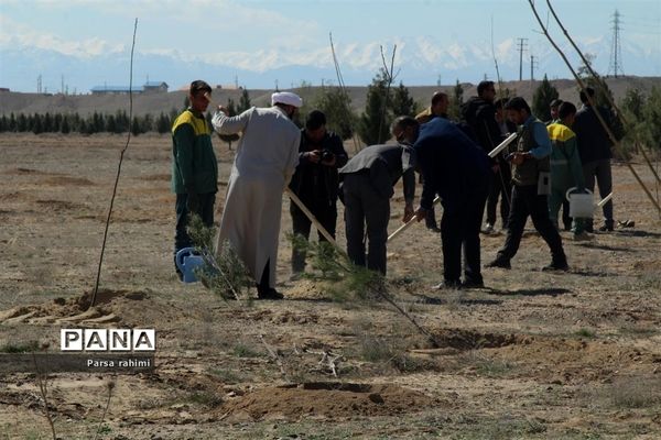 مراسم ویژه روز درختکاری در بوستان ثامن قم