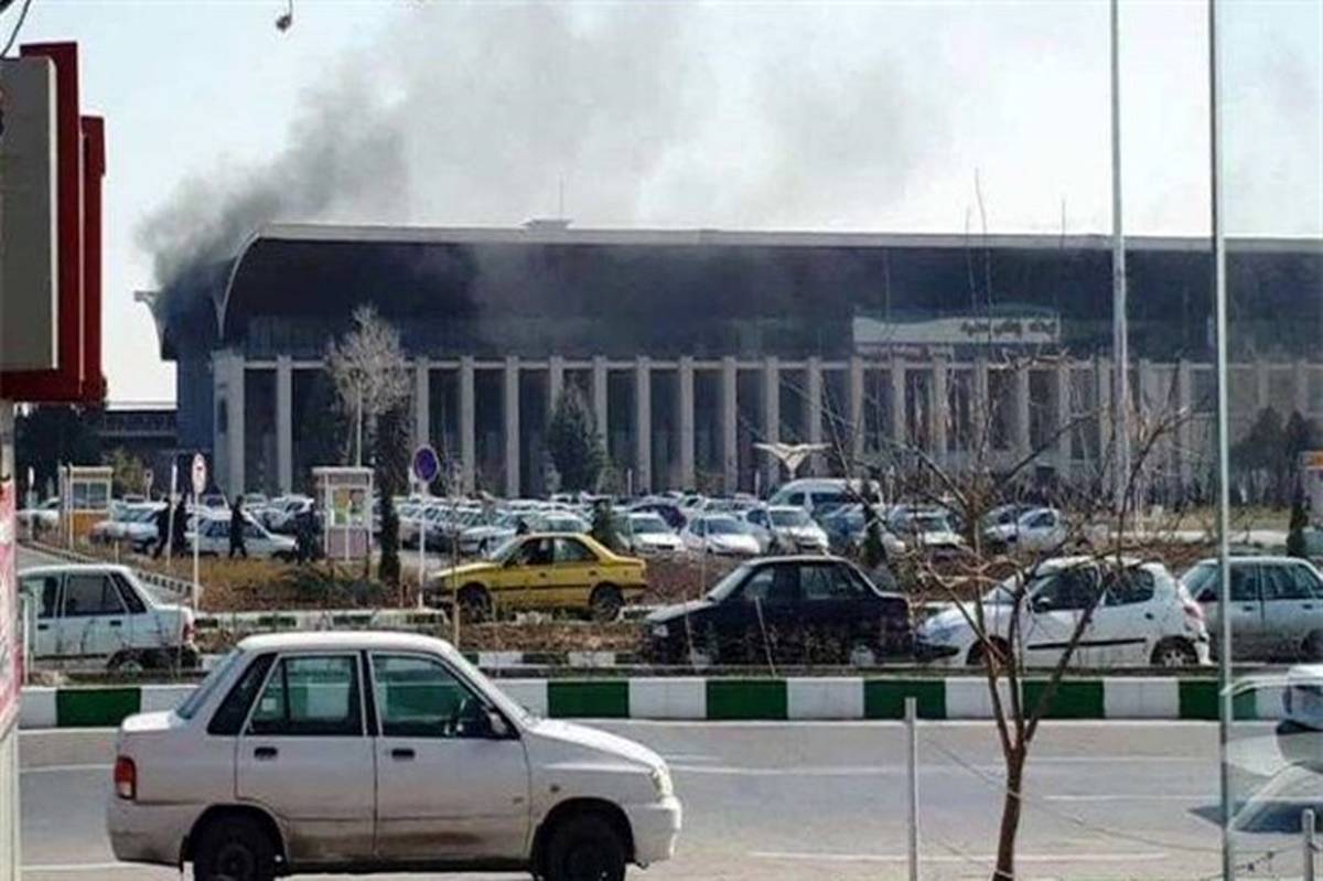 بخشی از ساختمان ایستگاه راه آهن مشهد آتش گرفت