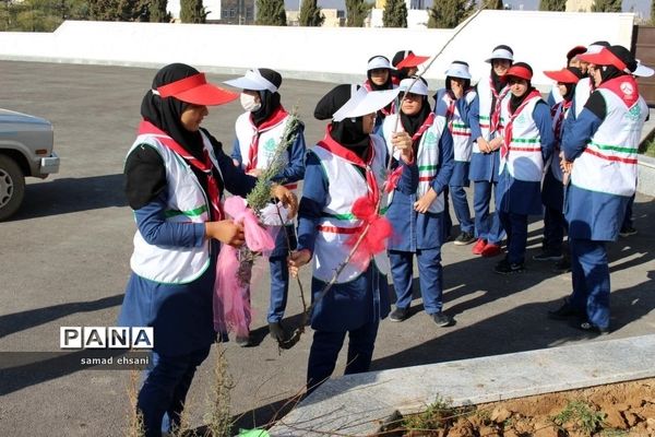 آیین برگزاری جشن تولد زمین (درختکاری) مدرسه مصلی نژاد یاسوج