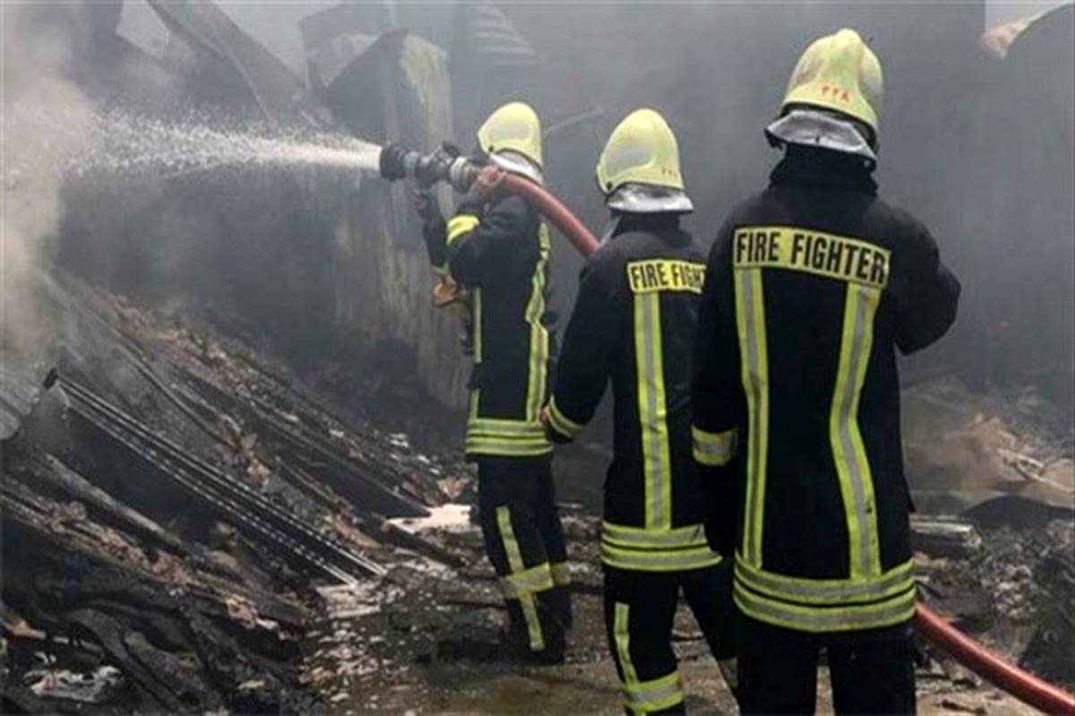 فوت  جوان 26 ساله  در آتش‌سوزی کارگاه تولید مبل  بزرگراه آزادگان