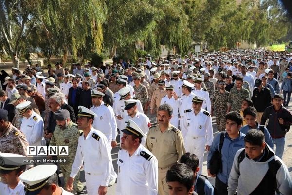 تشییع پیکر پاک  و مطهره شهید گمنام در پایگاه دوم دریایی  بوشهر