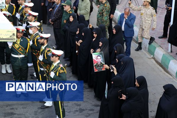 آیین استقبال از پیکرهای مطهر شهدای گمنام در بهشت معصومه(س)