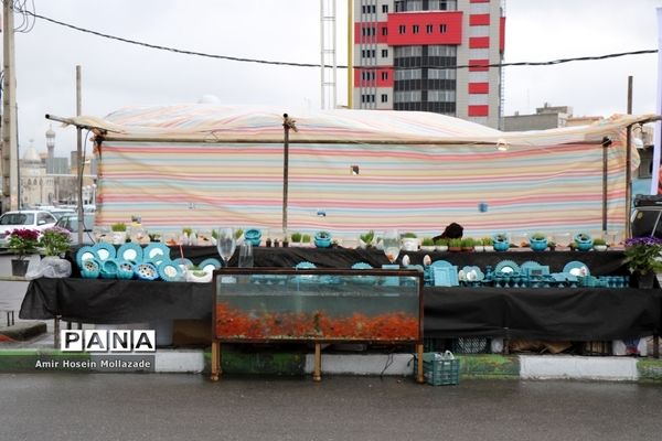 بازار فروش ماهی  و سبزه نوروزی در ارومیه
