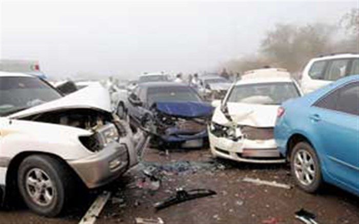 تصادف مرگبار ۲۰ خودرو در محور مشهد