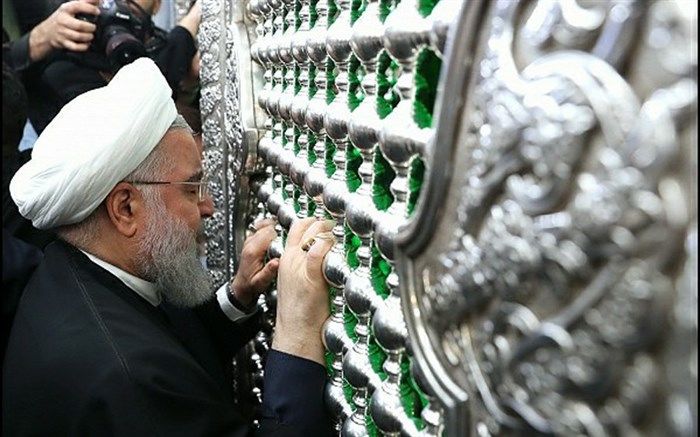 روحانی مسجد کوفه را زیارت کرد + تصاویر
