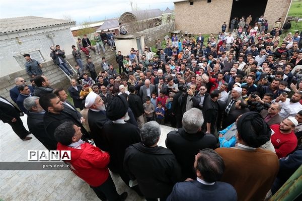 بازدید رئیس جمهوری از مناطق سیل زده  استان گلستان