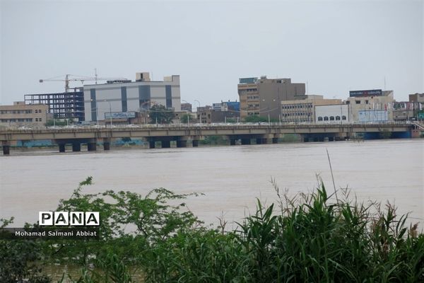 افزایش سطح آب رود کارون در اهواز