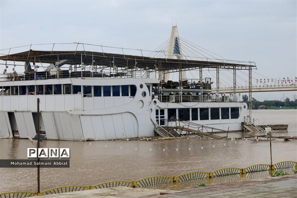 افزایش سطح آب رود کارون در اهواز