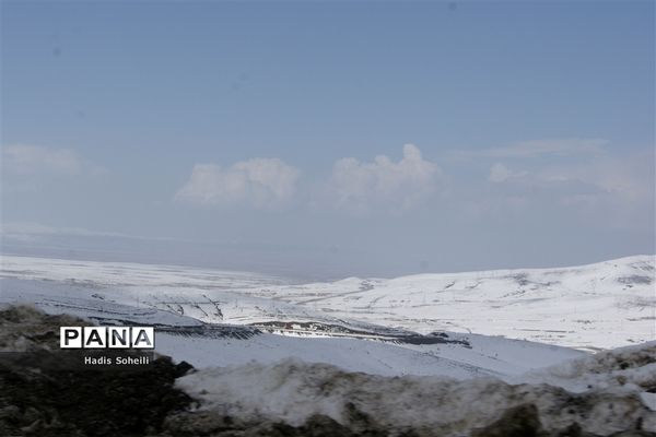 برف بهاری درگردنه اسدآباد همدان