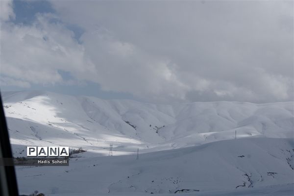 برف بهاری درگردنه اسدآباد همدان