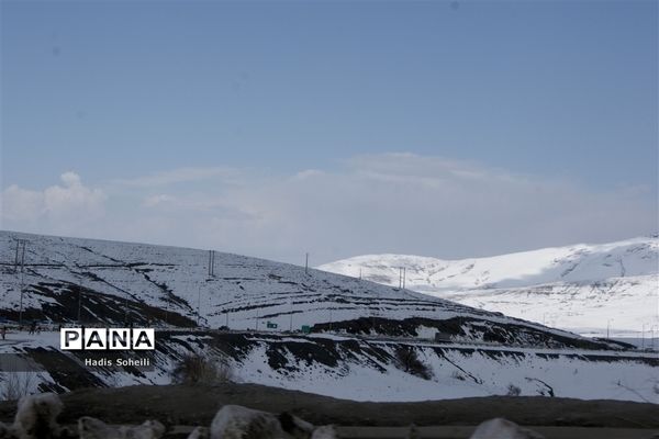 برف بهاری درگردنه اسدآباد همدان