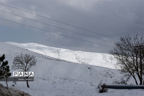 برف بهاری درگردنه اسدآباد همدان