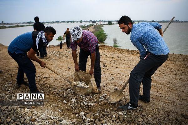 نگرانی مردم از سیل احتمالی در شیبان خوزستان