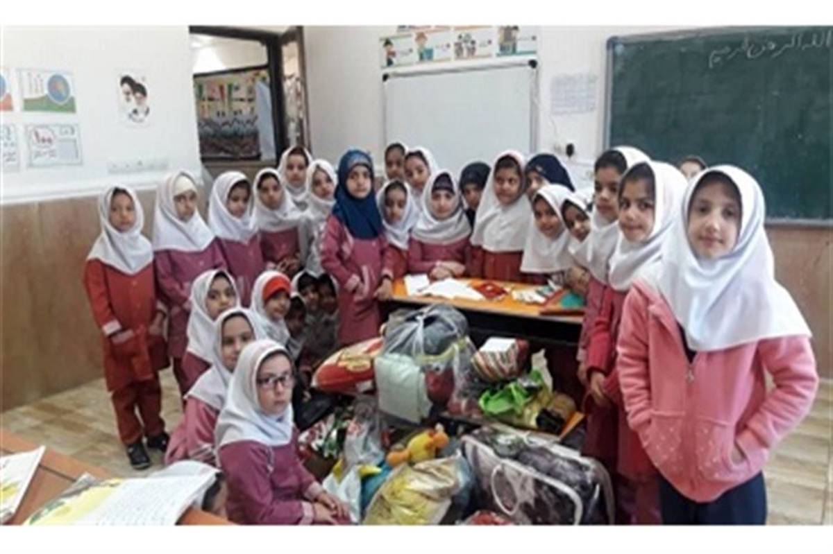 کمک دبستان قرآنی امام حسن مجتبی(ع) یاسوج به دانش آموزان مناطق سیل زده