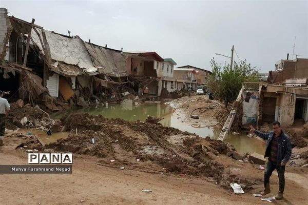 منازل تخریب‌شده در سیل پلدختر استان لرستان