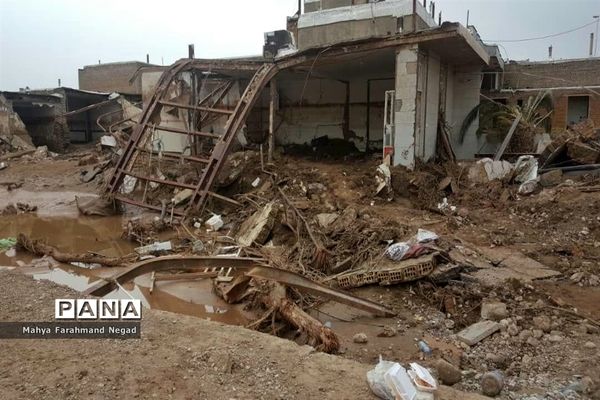 منازل تخریب‌شده در سیل پلدختر استان لرستان