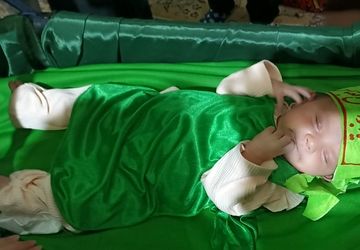 مراسم سوگواری حضرت علی اصغر (ع) در حسینیه علی اکبری روستای سرحوضک 