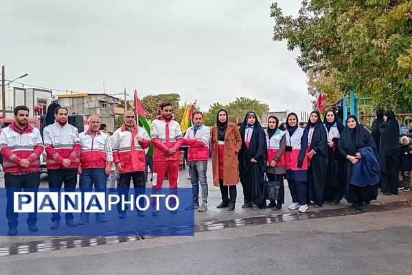 حماسه‌آفرینی دانش‌آموزان کمیجانی در راهپیمایی۱۳ آبان 