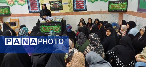 مراسم عزاداری هیات دخترانه راحیل در کانون فرهنگی تربیتی سمیه شهرستان شیروان