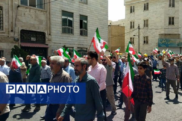 حضور باشکوه مردم شهرستان فردیس در راهپیمایی جمعه نصر و خشم