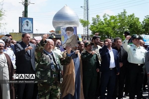 حضور پر شور مردم ولایتمدار شهرستان فیروزکوه در راهپیمایی روز جهانی قدس