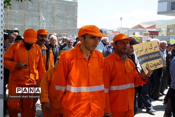 حضور پر شور مردم ولایتمدار شهرستان فیروزکوه در راهپیمایی روز جهانی قدس