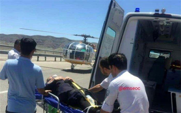 سانحه رانندگی در آزادراه تبریز زنجان  بالگرد اورژانس را به پرواز درآورد
