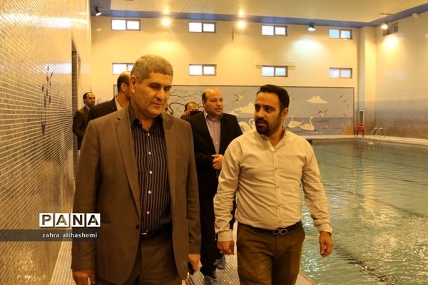 افتتاحیه استخر و سونای اندیشه در منطقه 7 تهران