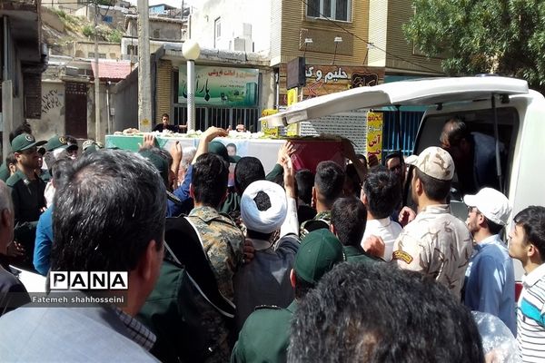 مراسم استقبال از پیکر شهید مدافع حرم در شهرستان فیروزکوه