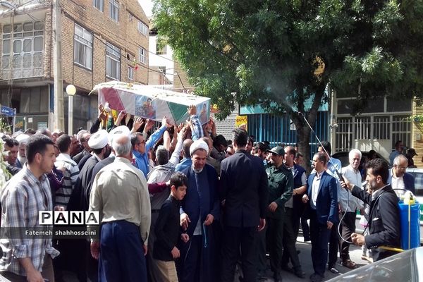 مراسم استقبال از پیکر شهید مدافع حرم در شهرستان فیروزکوه