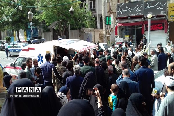 مراسم استقبال از پیکر شهید مدافع حرم در شهرستان فیروزکوه