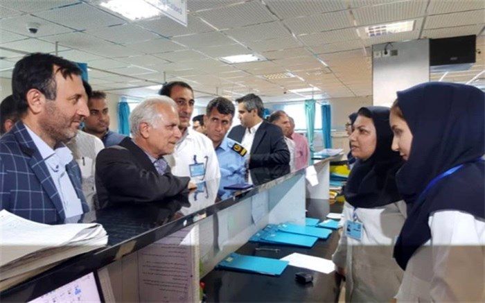 نظارت اعضای هیات رییسه دانشگاه علوم پزشکی شیراز بر روند ارایه خدمت در بیمارستان حضرت ولیعصر(عج) ممسنی