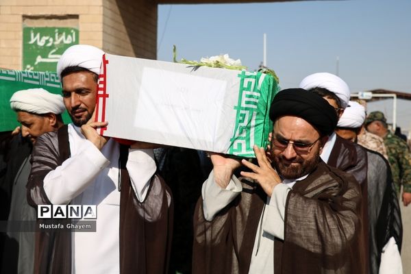 بازگشت پیکر پاک 44تن از شهدای جنگ تحمیلی از مرز شلمچه به میهن