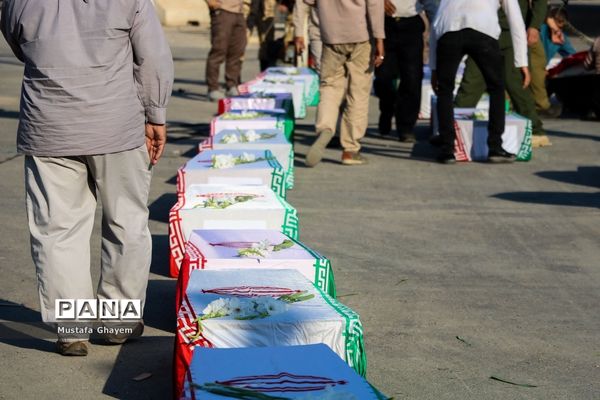 بازگشت پیکر پاک 44تن از شهدای جنگ تحمیلی از مرز شلمچه به میهن