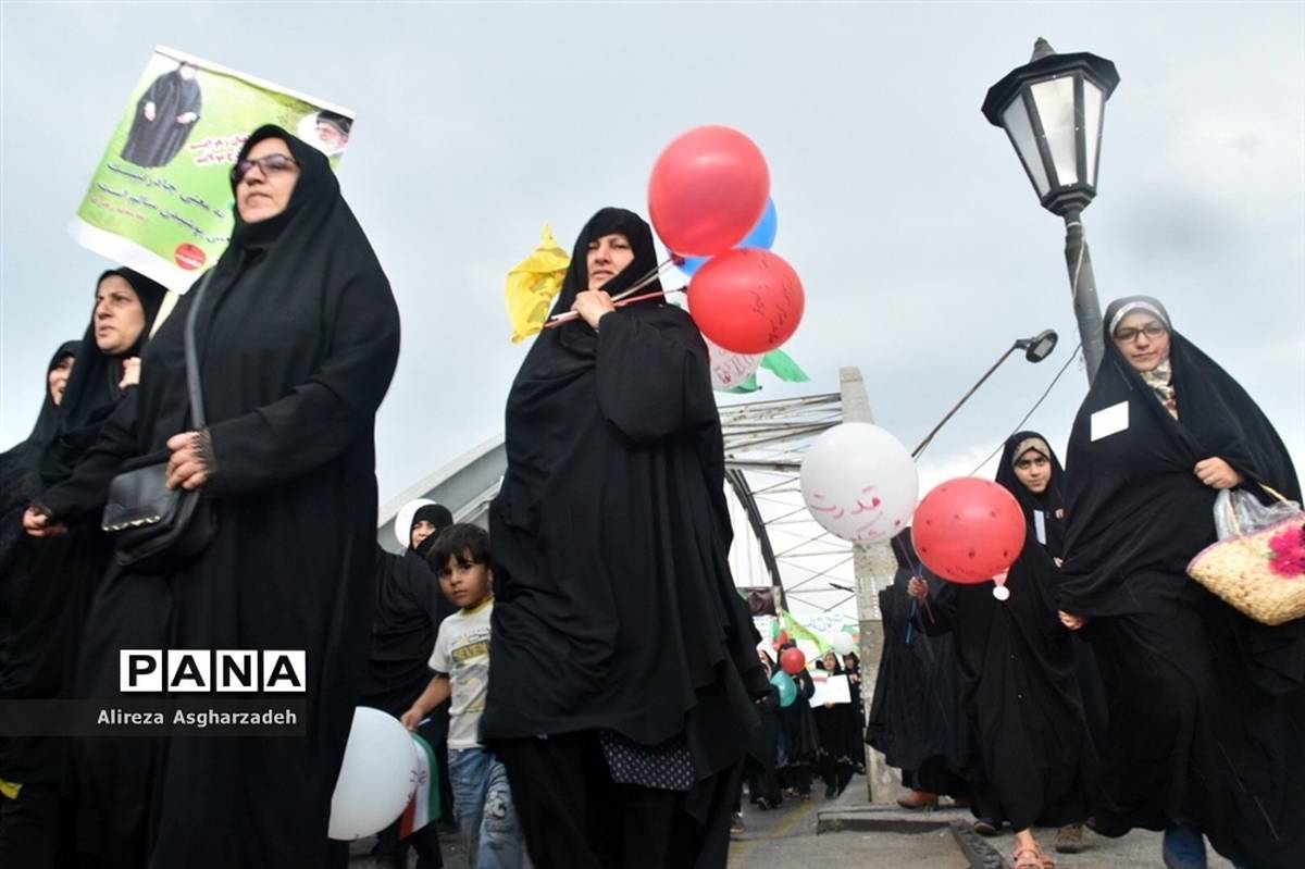 راهپیمایی هفته عفاف و حجاب در بابلسر