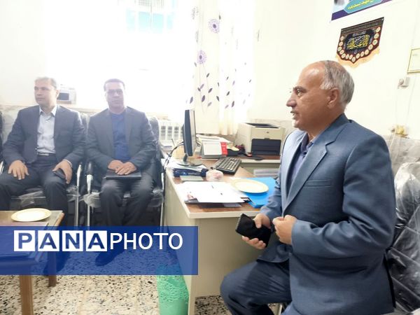 بازدید معاون پرورشی و کارشناس فرهنگی اداره آموزش پرورش  کاشمر از دبستان شهید پسندیده فدافن