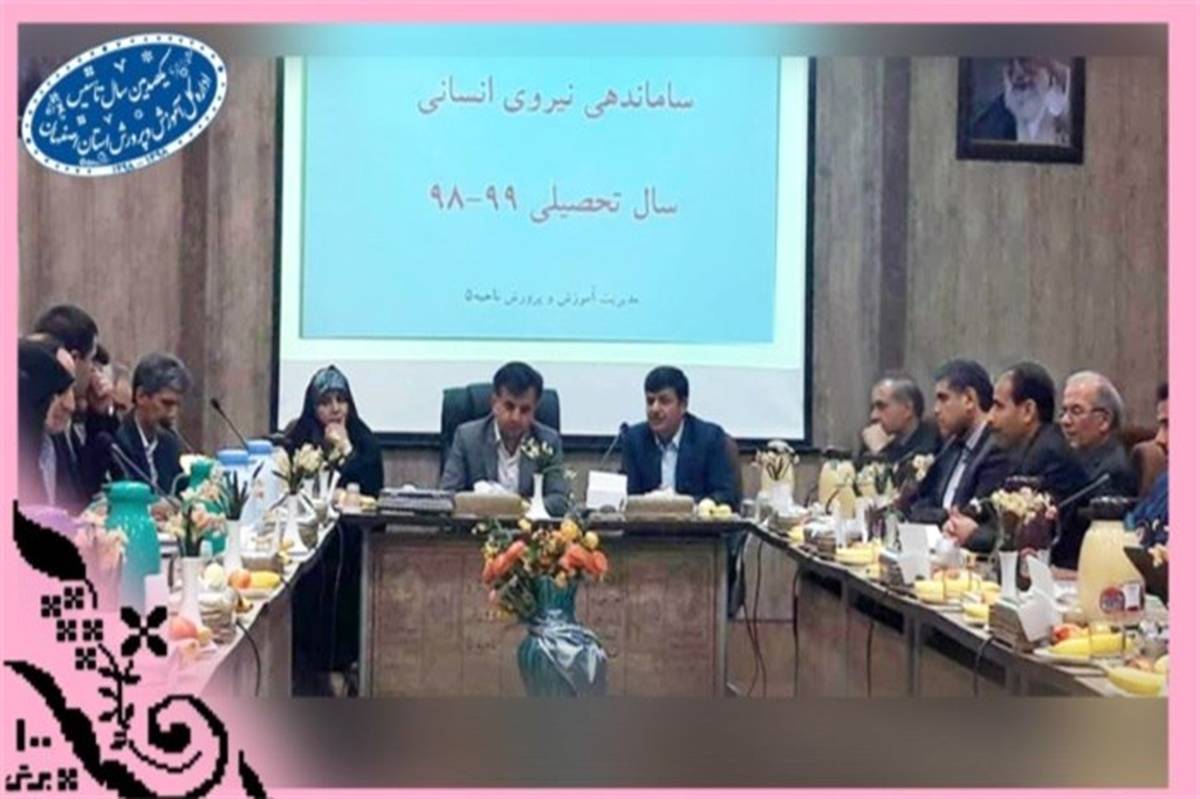 بررسی وضعیت نیروی انسانی آموزش وپرورش ناحیه پنج اصفهان