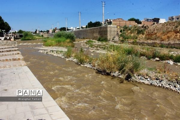 وضعیت بستر رودخانه شهرچای ارومیه