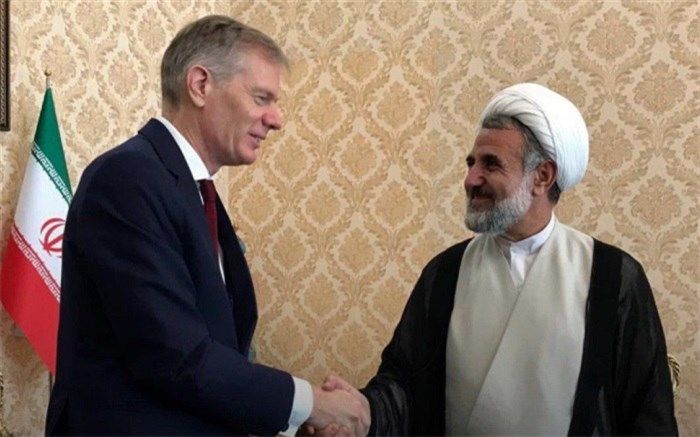 دیدار رئیس کمیسیون امنیت ملی و سفیر بریتانیا در ایران