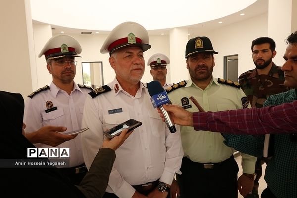 بازدید سرزده سردار هادیان فر از مرکز پلیس راهور و ساختمان جدید در حال احداث راهور جزیره کیش