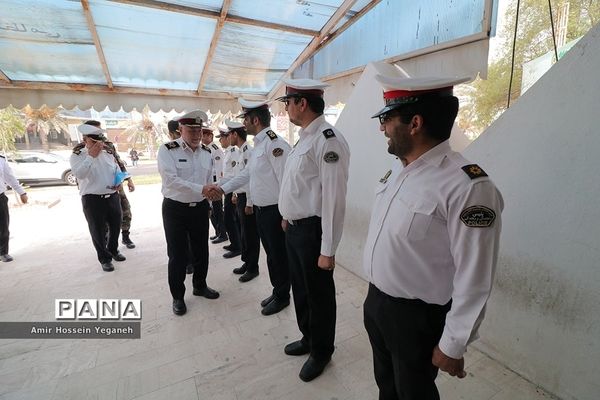 بازدید سرزده سردار هادیان فر از مرکز پلیس راهور و ساختمان جدید در حال احداث راهور جزیره کیش