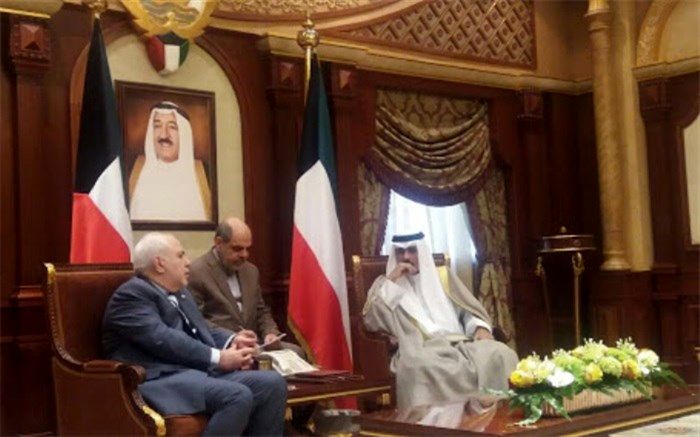 ولیعهد کویت در دیدار ظریف:همواره برای همکاری و گفت‌وگو آماده‌ایم