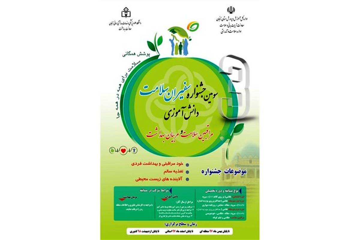 درخشش دانش آموزان زنجانی در سومین جشنواره کشوری سفیران سلامت